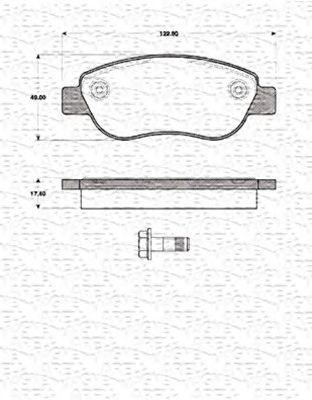 MAGNETI MARELLI 363702161177 -  Комплект тормозных колодок, дисковый тормоз